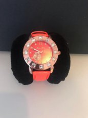 Horloge H1000360 - rosé & fluo-oranje